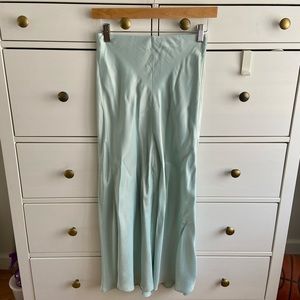 Zara satin midi skirt